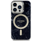 Guess GUHMP14LPCUMAK iPhone 14 Pro 6,1" sort/sort hardcase Marble MagSafe