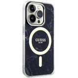 Guess GUHMP14LPCUMAK iPhone 14 Pro 6,1" sort/sort hardcase Marble MagSafe