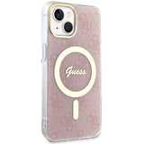 Guess GUHMP14MH4STP iPhone 14 Plus 6.7" pink/pink hardcase 4G MagSafe