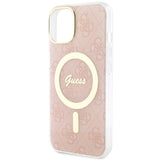 Guess GUHMP14MH4STP iPhone 14 Plus 6.7" pink/pink hardcase 4G MagSafe