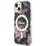 Guess GUHMP14MHCFWSK iPhone 14 Plus 6.7" black/black hardcase Flower MagSafe