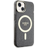 Guess GUHMP14MHCMCGK iPhone 14 Plus 6.7" black/black hardcase Glitter Gold MagSafe