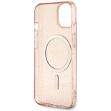 Guess GUHMP14MHCMCGP iPhone 14 Plus 6.7" pink/pink hardcase Glitter Gold MagSafe