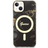 Guess GUHMP14MHTMRSK iPhone 14 Plus 6.7" black/black hardcase Golden Marble MagSafe