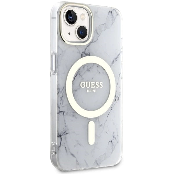 Guess GUHMP14MPCUMAH iPhone 14 Plus 6,7" hvid/hvid hardcase Marble MagSafe