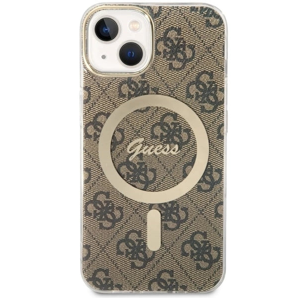Guess 4G MagSafe-fodral til iPhone 14 - brun
