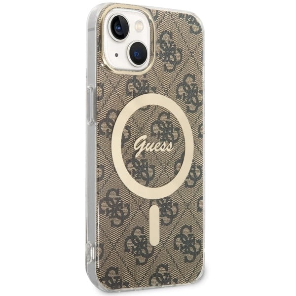 Guess 4G MagSafe-fodral til iPhone 14 - brun