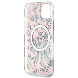 Guess Flower MagSafe case for iPhone 14 - pink