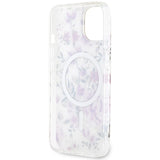 Guess Flower MagSafe case for iPhone 14 - transparent