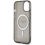 Guess Glitter Gold MagSafe case for iPhone 14 - black