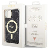 Guess GUHMP14SPCUMAK iPhone 14 6.1" black/black hardcase Marble MagSafe