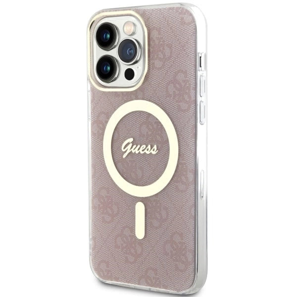 Guess 4G MagSafe-hylster til iPhone 14 Pro Max - pink