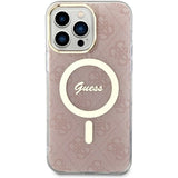 Guess 4G MagSafe-hylster til iPhone 14 Pro Max - pink