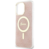 Guess 4G MagSafe-hylster til iPhone 14 Pro Max - pink