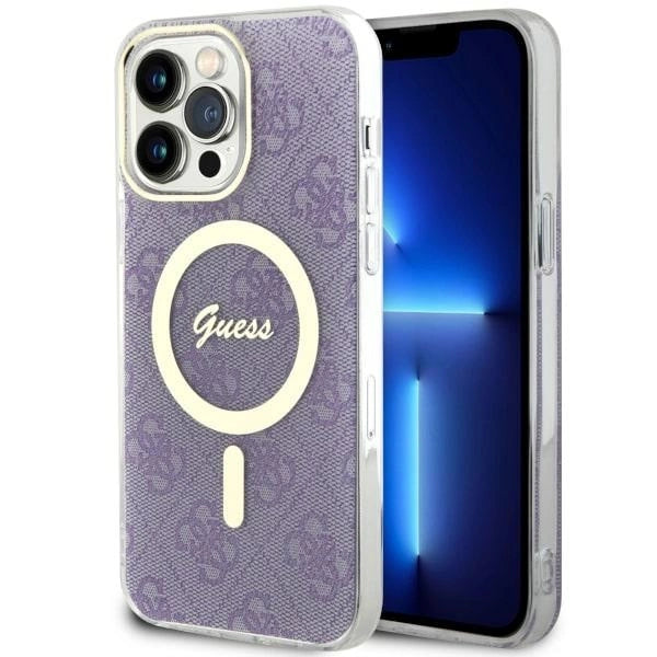 Guess GUHMP14XH4STU iPhone 14 Pro Max 6.7" lilla/lila hardcase 4G MagSafe