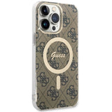 Guess GUHMP14XH4STW iPhone 14 Pro Max 6.7" brown/brown hardcase 4G MagSafe
