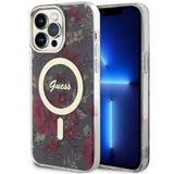 Guess GUHMP14XHCFWSA iPhone 14 Pro Max 6.7" grøn/khaki hardcase Flower MagSafe