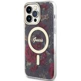 Guess GUHMP14XHCFWSA iPhone 14 Pro Max 6.7" grøn/khaki hardcase Flower MagSafe