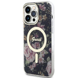 Guess GUHMP14XHCFWSK iPhone 14 Pro Max 6.7" black/black hardcase Flower MagSafe