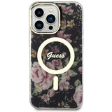 Guess GUHMP14XHCFWSK iPhone 14 Pro Max 6.7" black/black hardcase Flower MagSafe