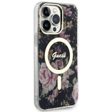 Guess GUHMP14XHCFWSK iPhone 14 Pro Max 6.7" black/black hardcase Flower MagSafe