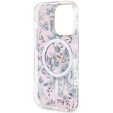 Guess GUHMP14XHCFWSP iPhone 14 Pro Max 6.7" pink/pink hardcase Flower MagSafe