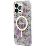 Guess GUHMP14XHCFWST iPhone 14 Pro Max 6.7" gennemsigtige hardcase Flower MagSafe