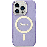 Guess GUHMP14XHCMCGU iPhone 14 Pro Max 6.7" lilla/lila hardcase Glitter Gold MagSafe
