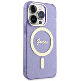 Guess GUHMP14XHCMCGU iPhone 14 Pro Max 6.7" lilla/lila hardcase Glitter Gold MagSafe