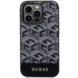 Guess GUHMP14XHGCFSEK iPhone 14 Pro Max 6.7" black/black hardcase GCube Stripes MagSafe