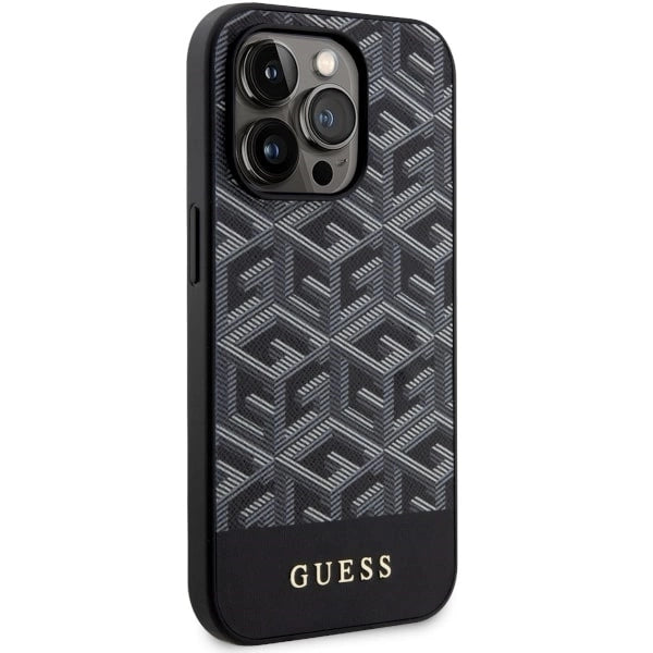 Guess GUHMP14XHGCFSEK iPhone 14 Pro Max 6.7" black/black hardcase GCube Stripes MagSafe