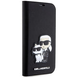 Karl Lagerfeld KLBKP14LSANKCPK iPhone 14 Pro 6.1" bookcase black/black Saffiano Karl & Choupette