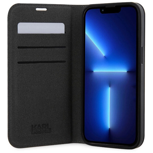 Karl Lagerfeld KLBKP14XSAKLHPK iPhone 14 Pro Max 6.7" bookcase black/black Saffiano Monogram
