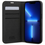 Karl Lagerfeld KLBKP14XSAKLHPK iPhone 14 Pro Max 6.7" bookcase black/black Saffiano Monogram