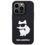 Karl Lagerfeld KLHCP14L3DRKHNK iPhone 14 Pro 6.1" black/black hardcase Rubber Choupette 3D