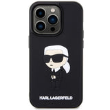 Karl Lagerfeld KLHCP14L3DRKINK iPhone 14 Pro 6.1" black/black hardcase Rubber Ikonik 3D