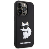 Karl Lagerfeld KLHCP14X3DRKHNK iPhone 14 Pro Max 6.7" black/black hardcase Rubber Choupette 3D