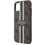 Guess GUHMN61P4RPSW iPhone 11 / Xr brown/brown hardcase 4G Printed Stripes MagSafe