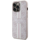 Guess GUHMP13LP4RPSP iPhone 13 Pro / 13 6.1" pink/pink hardcase 4G Printed Stripes MagSafe