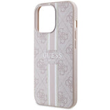 Guess GUHMP13LP4RPSP iPhone 13 Pro / 13 6.1" pink/pink hardcase 4G Printed Stripes MagSafe