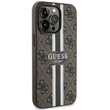 Guess GUHMP13LP4RPSW iPhone 13 Pro / 13 6.1" brown/brown hardcase 4G Printed Stripes MagSafe