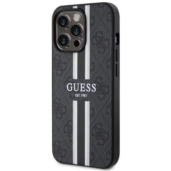 Guess GUHMP13XP4RPSK iPhone 13 Pro Max 6.7" black/black hardcase 4G Printed Stripes MagSafe