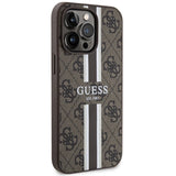 Guess GUHMP13XP4RPSW iPhone 13 Pro Max 6.7" brown/brown hardcase 4G Printed Stripes MagSafe