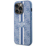 Guess GUHMP14LP4RPSB iPhone 14 Pro 6.1" blå/blå hardcase 4G Printed Stripes MagSafe