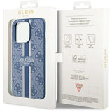 Guess GUHMP14LP4RPSB iPhone 14 Pro 6.1" blå/blå hardcase 4G Printed Stripes MagSafe