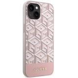 Guess GUHMP14MHGCFSEP iPhone 14 Plus 6.7" pink/pink hard case GCube Stripes MagSafe
