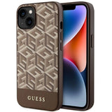 Guess GUHMP14MHGCFSEW iPhone 14 Plus 6.7" brown/brown hard case GCube Stripes MagSafe
