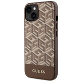 Guess GUHMP14MHGCFSEW iPhone 14 Plus 6.7" brown/brown hard case GCube Stripes MagSafe