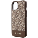 Guess GUHMP14MHGCFSEW iPhone 14 Plus 6.7" brown/brown hard case GCube Stripes MagSafe