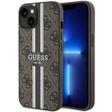 Guess GUHMP14MP4RPSW iPhone 14 Plus 6.7" brun/brun hardcase 4G Printed Stripes MagSafe